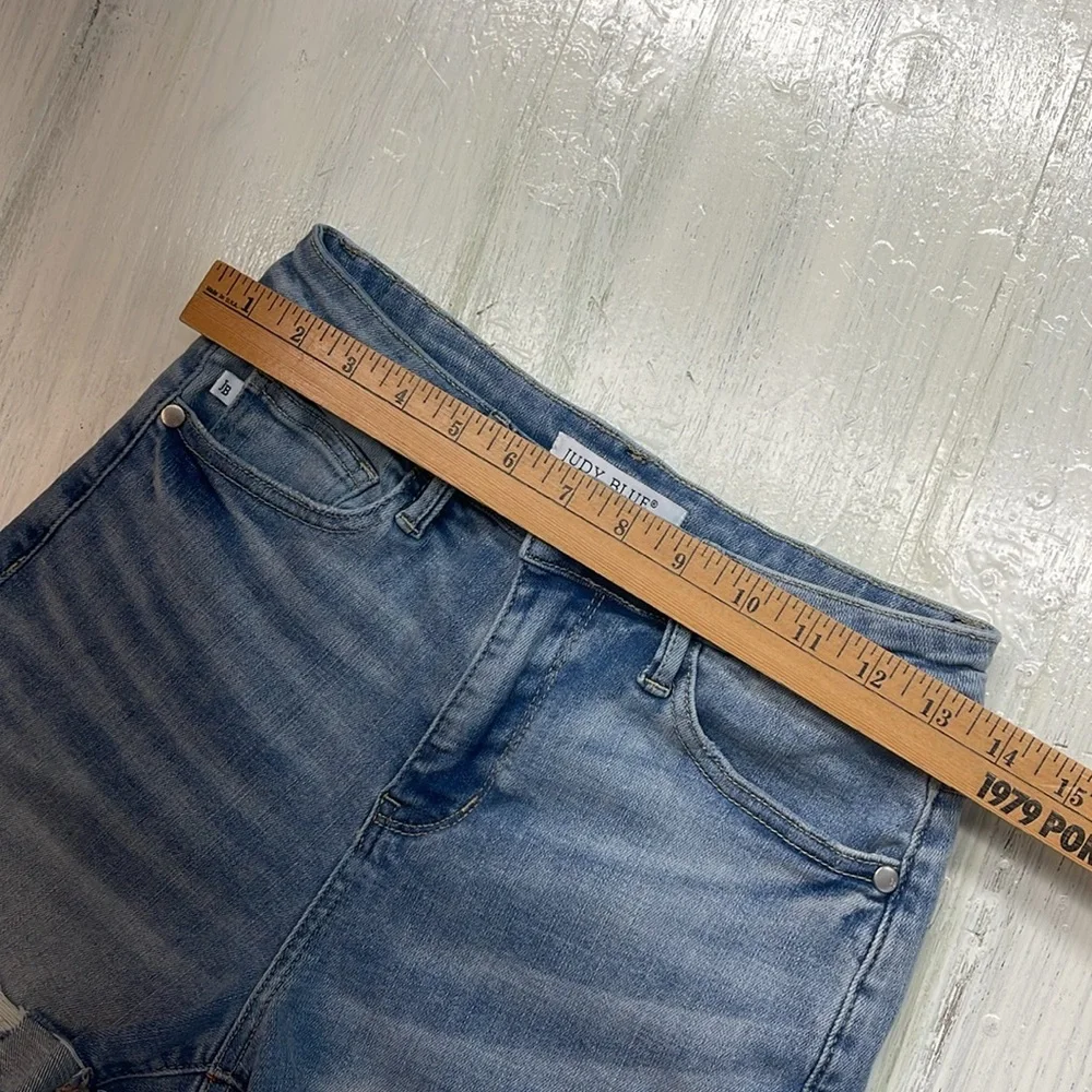 Judy Blue High Waist Rolled Denim Shorts Sz S